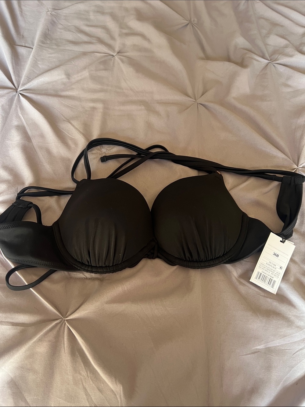 Black Padded Underwire Bikini Top